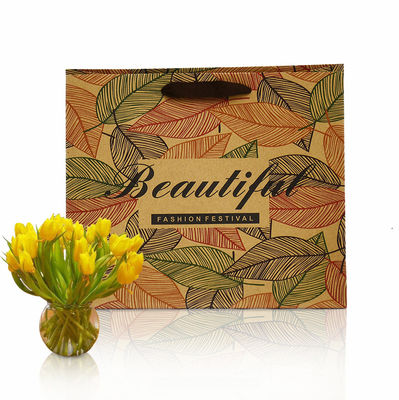 ピンク グレー 曲がったハンドル 紙袋 カスタム小売 梱包袋 250g 300g